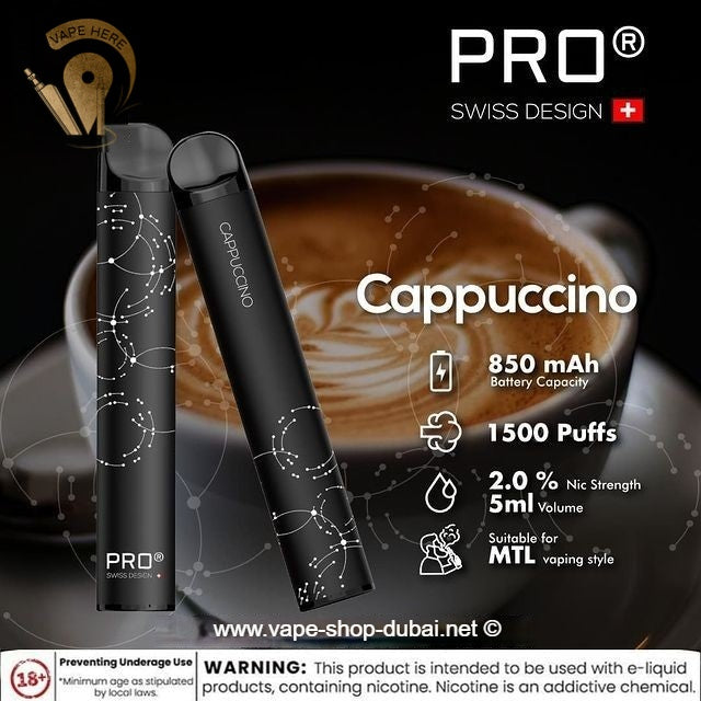 SWISS PRO Disposable Pod System - 1500 Puffs - 20 mg