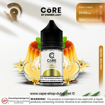 CORE BY DINNER LADY - VANILLA CUSTARD (30ML) - Vape Here Store