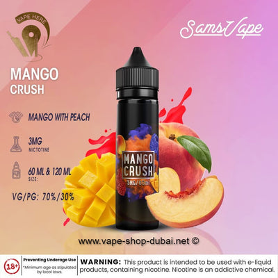 MANGO CRUSH ELIQUID 60 ML BY SAM VAPES - Vape Here Store