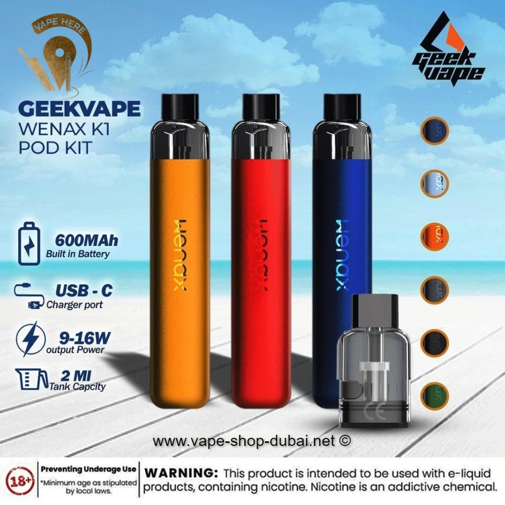 GEEKVAPE WENAX K1 POD SYSTEM - 16 W E-Cigarette Kits - Vape Here Store