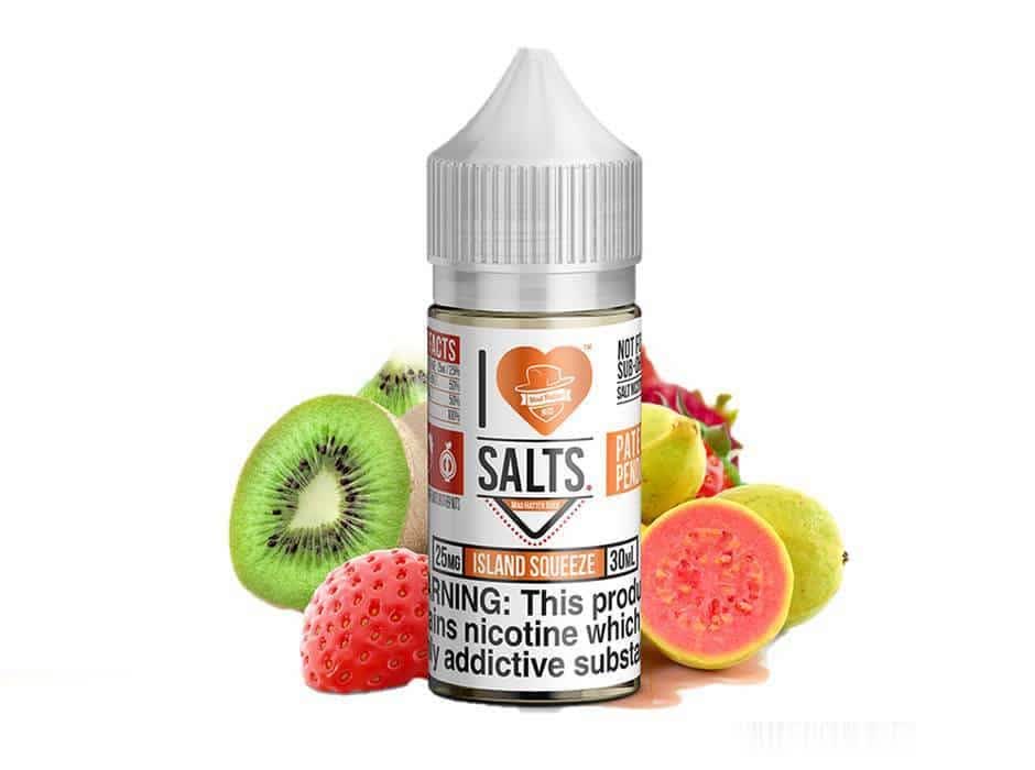 Island Squeeze (Strawberry Guava) -  I Love Salts / Mad Hatter Juice - Vape Here Store