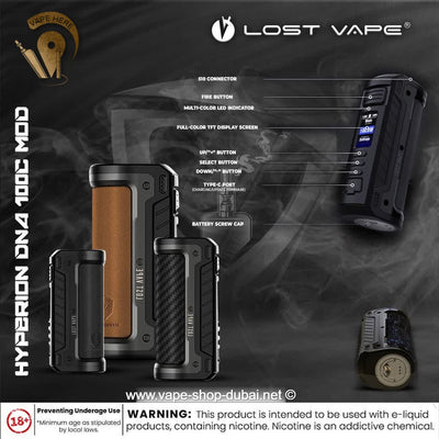 LOST VAPE - HYPERION DNA 100C BOX MOD - Vape Here Store