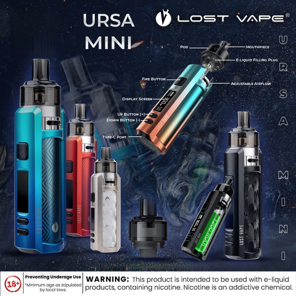 LOST VAPE URSA MINI POD SYSTEM KIT 1200mAh - Vape Here Store