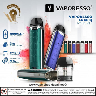 VAPORESSO LUXE Q POD KIT 1000mAh - Vape Here Store