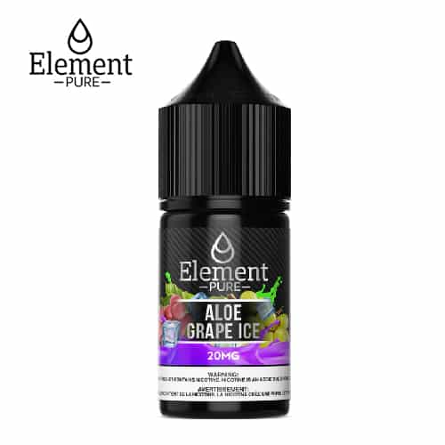 ELEMENT PURE - ALOE GRAPE ICE SALTNIC 30ML - Vape Here Store