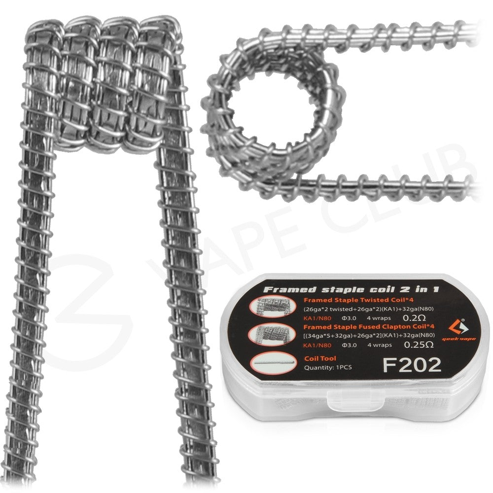 GEEKVAPE F202 FRAMED STAPLE 2 IN 1 PREBUILT COILS | Vape Shop Dubai | Vape  Best Price | Vape Alain Delivery | Vape Here Store