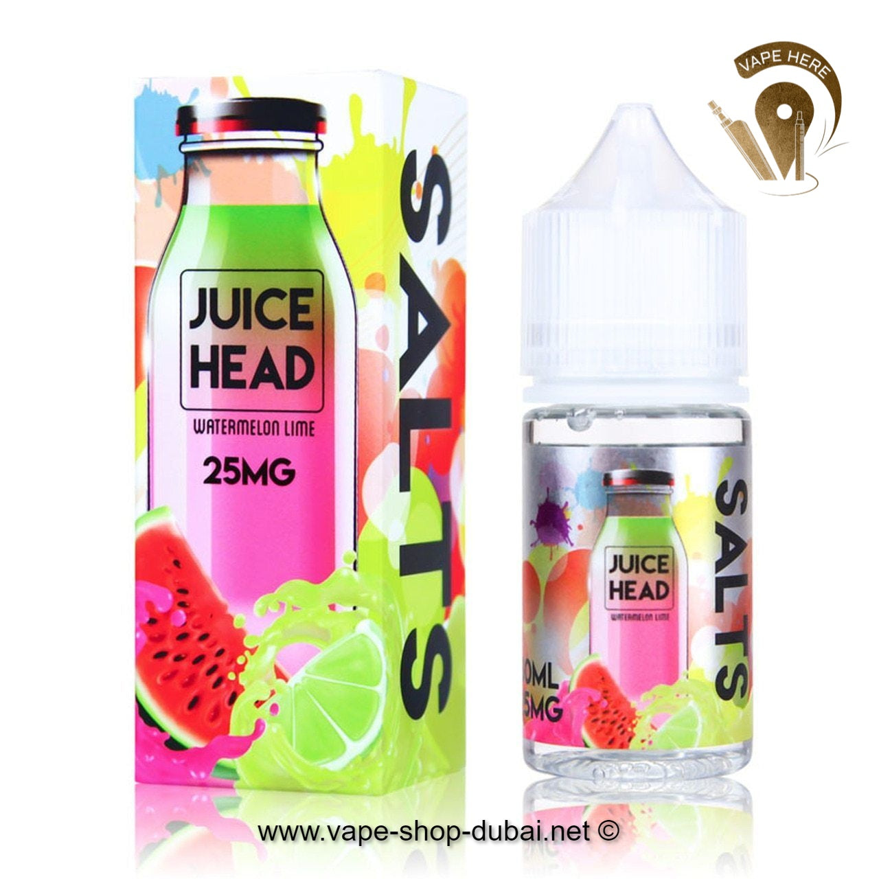 JUICE HEAD SALTS - WATERMELON LIME - Vape Here Store