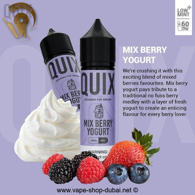 QUIX - MIX BERRY YOGURT 60ML ELIQUID - Vape Here Store