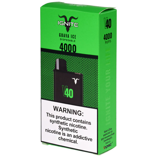 IGNITE – V40 (4000+ Puffs) Disposable Vape ABU DHABI DUBAI KSA