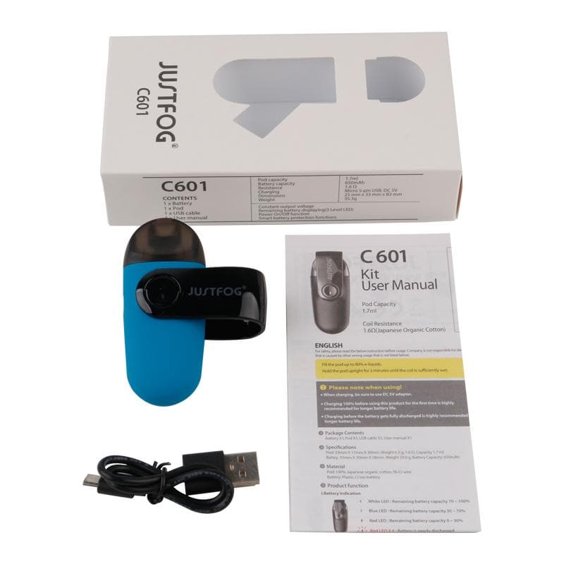 JUSTFOG C601 ULTRA PORTABLE POD SYSTEM - Vape Here Store