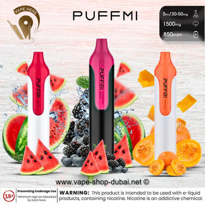 MOOSH PUFFMI DISPOSABLE PEN (30mg & 50mg - 1500 PUFFS) - Vape Here Store