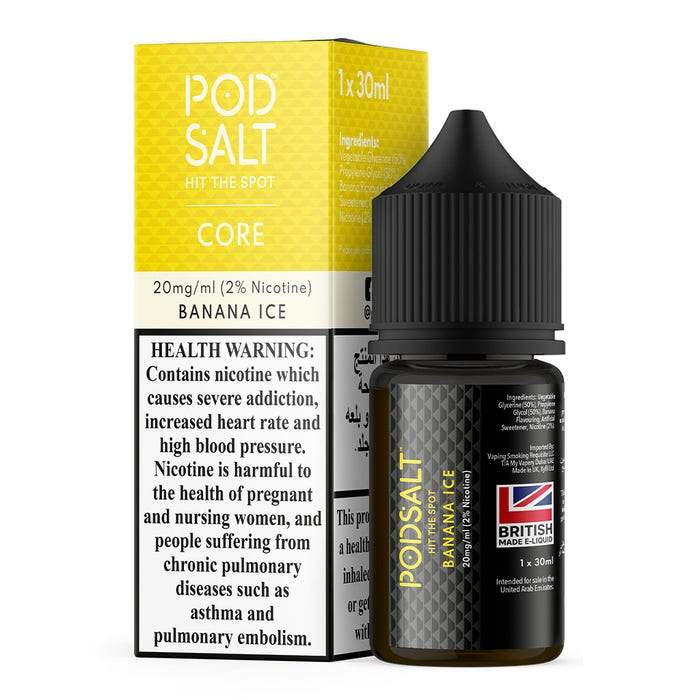 Pod Salt - Banana Ice - NicSalt - Vape Here Store
