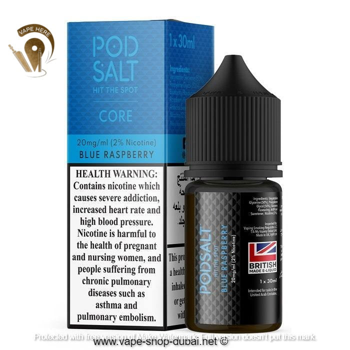 Pod Salt - Blue Raspberry - NicSalt - Vape Here Store