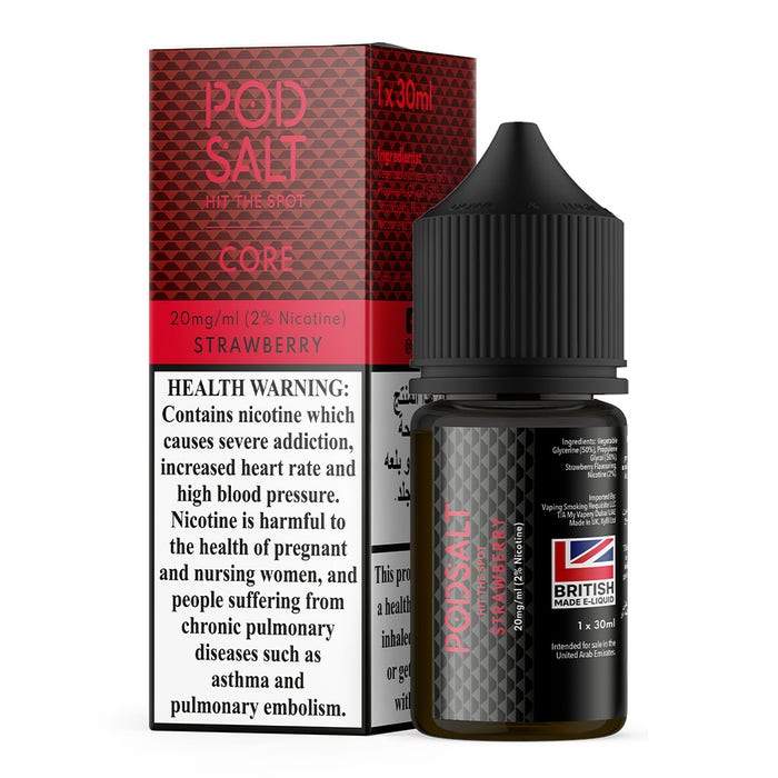 Pod Salt - Strawberry - NicSalt - Vape Here Store