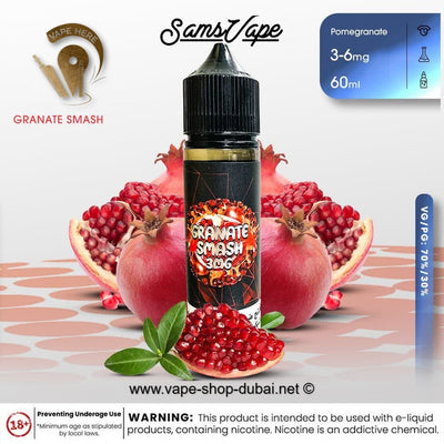 GRANATE SMASH E Liquid by Sam Vapes - Vape Here Store