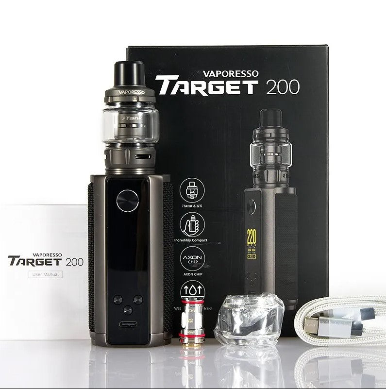 VAPORESSO TARGET 200 VAPE KIT WITH 8ML iTANK - Vape Here Store