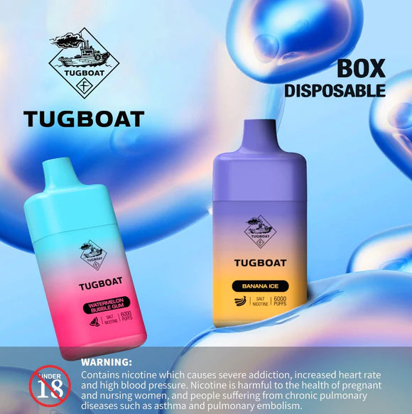 TUGBOAT - BOX Disposable Vape Device (6000 Puffs) - Vape Here Store