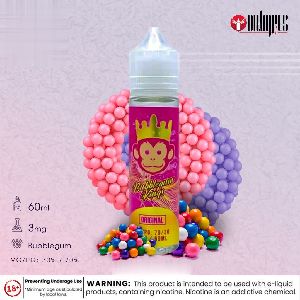 Bubble Gum Kings Original 60ml by Dr. Vapes - Vape Here Store