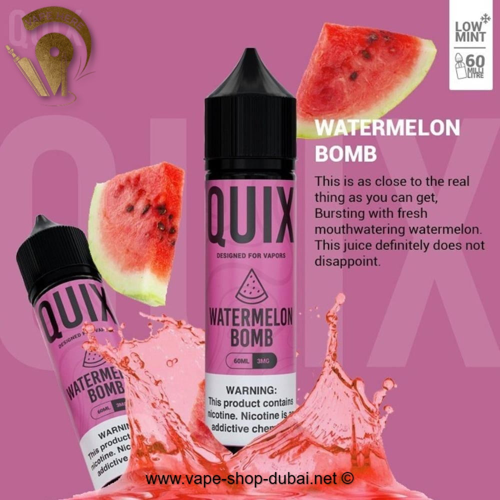QUIX - WATERMELON BOMB 60ML ELIQUID - Vape Here Store