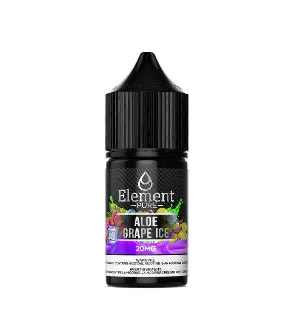 ELEMENT PURE - ALOE GRAPE ICE SALTNIC 30ML - Vape Here Store
